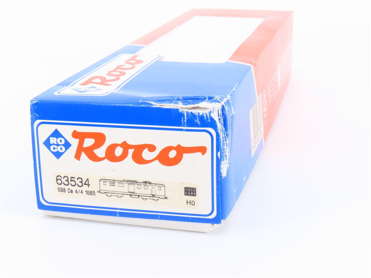 HO Roco 63534 SBB FFS Swiss De 4/4 Electric Baggage Motor-Coach #1665 DCC Ready