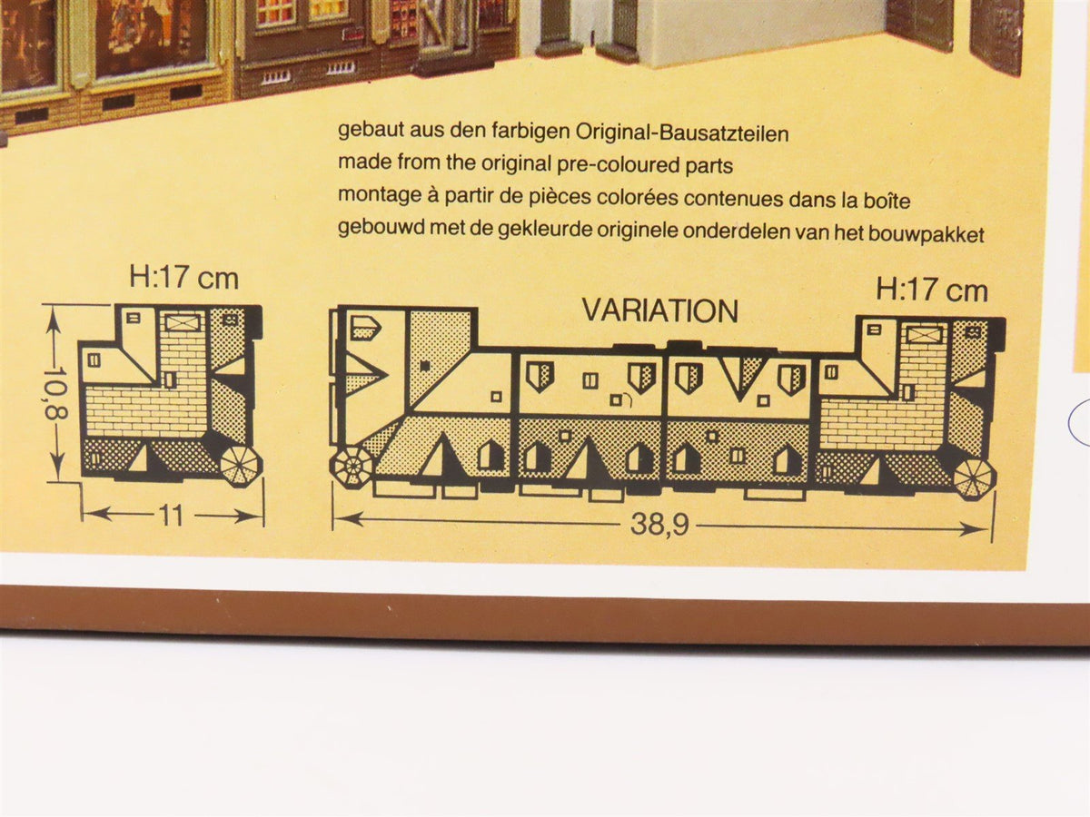 HO Scale FALLER Kit #B-925 &quot;Schiller Street&quot; Townhouse Shops Set