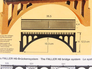 HO 1/87 Scale FALLER Kit #533 Stone Arch Bridge