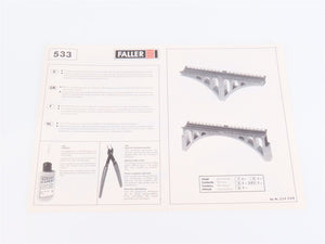 HO 1/87 Scale FALLER Kit #533 Stone Arch Bridge