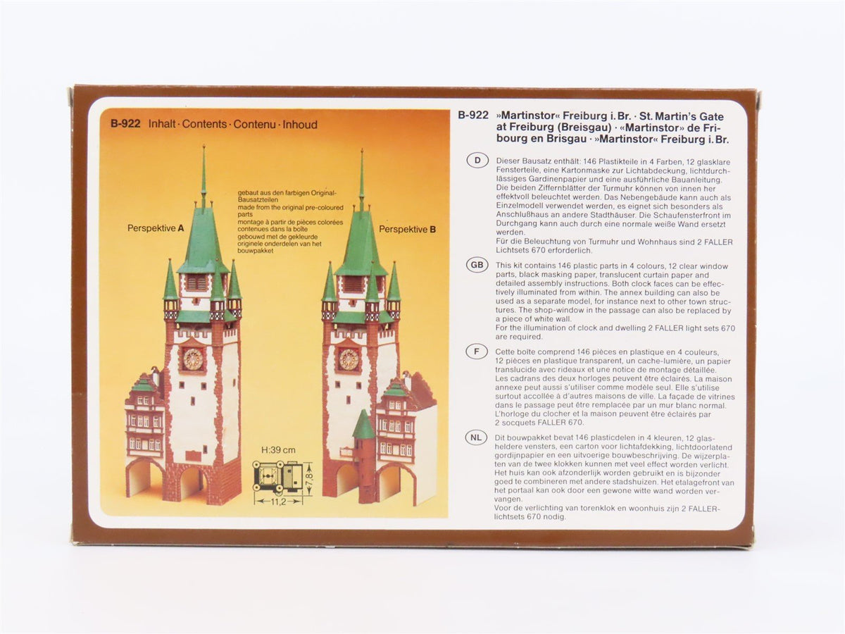 HO 1/87 Scale FALLER Kit #B-922 &quot;St. Martin&#39;s Gate at Freiberg, Breisgau&quot;