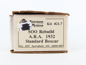 HO Scale Sunshine Models Kit #21.7 SOO Line Rebuild A.R.A. 1932 Box Car