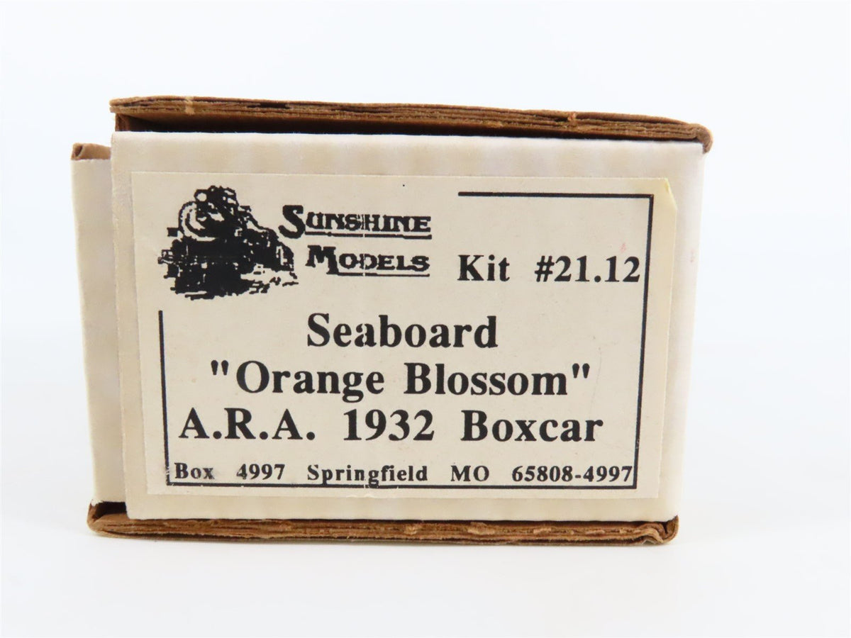 HO Sunshine Models Kit #21.12 Seaboard &quot;Orange Blossom&quot; A.R.A. 1932 Box Car