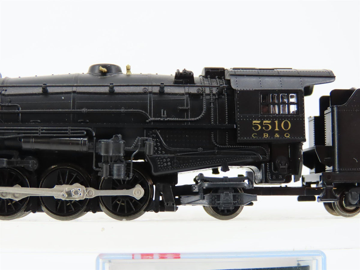 N Scale KATO 126-0211 CBQ Burlington 2-8-2 Steam Locomotive #5510