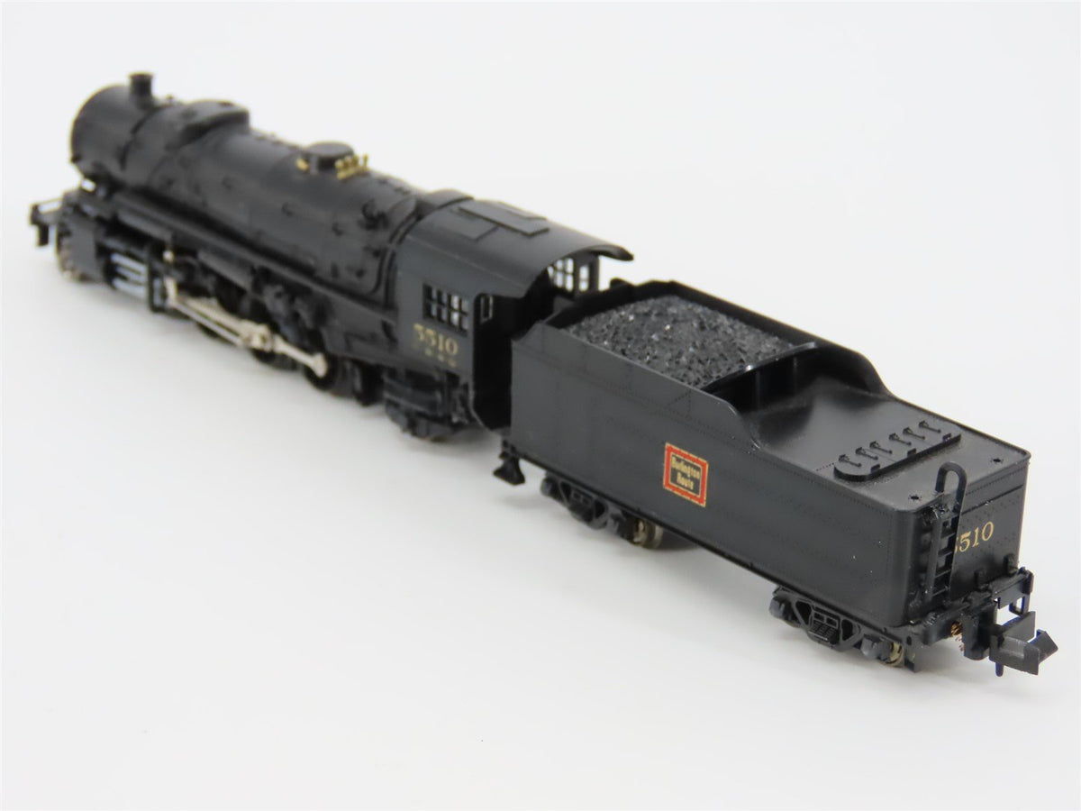 N Scale KATO 126-0211 CBQ Burlington 2-8-2 Steam Locomotive #5510