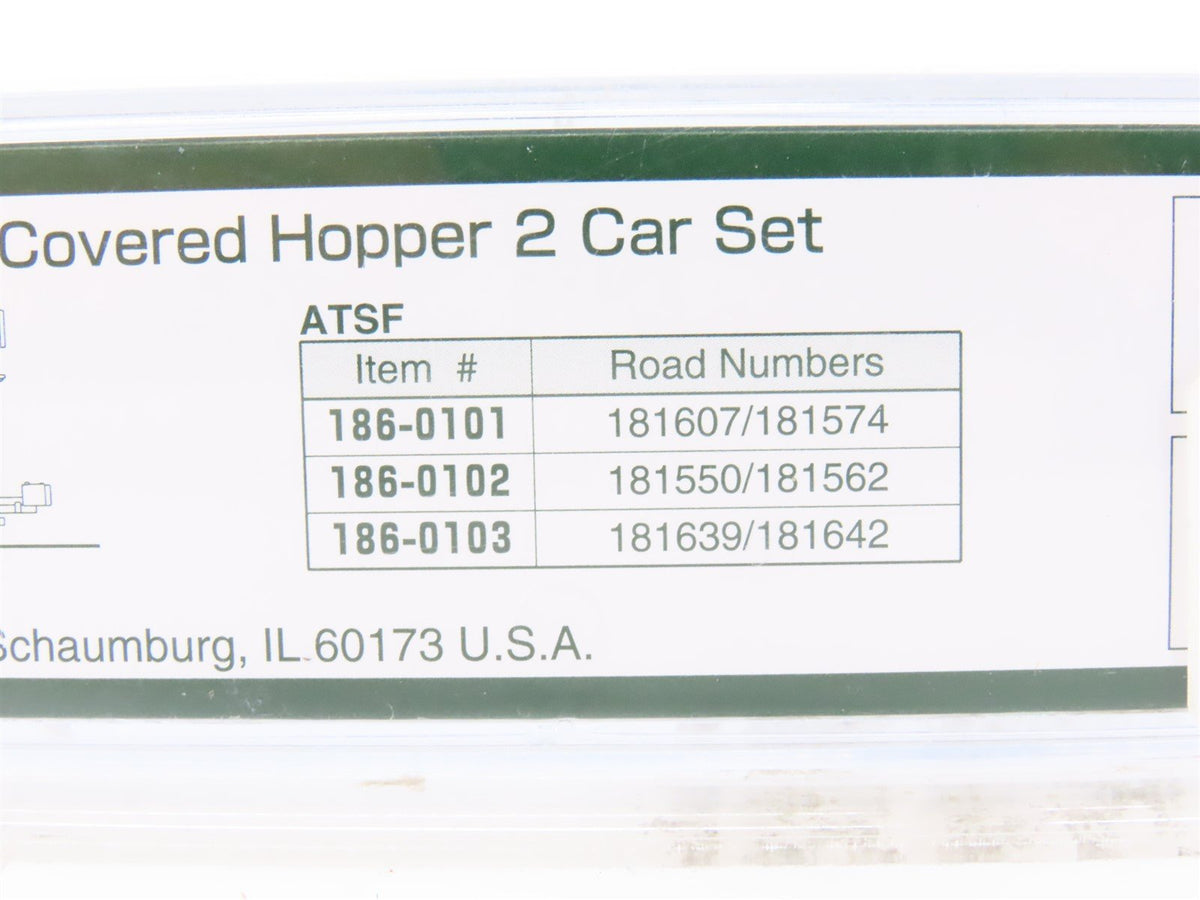 N Scale Kato 186-0101 ATSF Santa Fe Covered Hopper 2-Pack #2