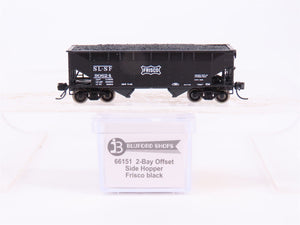 N Scale Bluford Shops #66151 SL-SF Frisco 2-Bay Hopper #90264 w/ Load