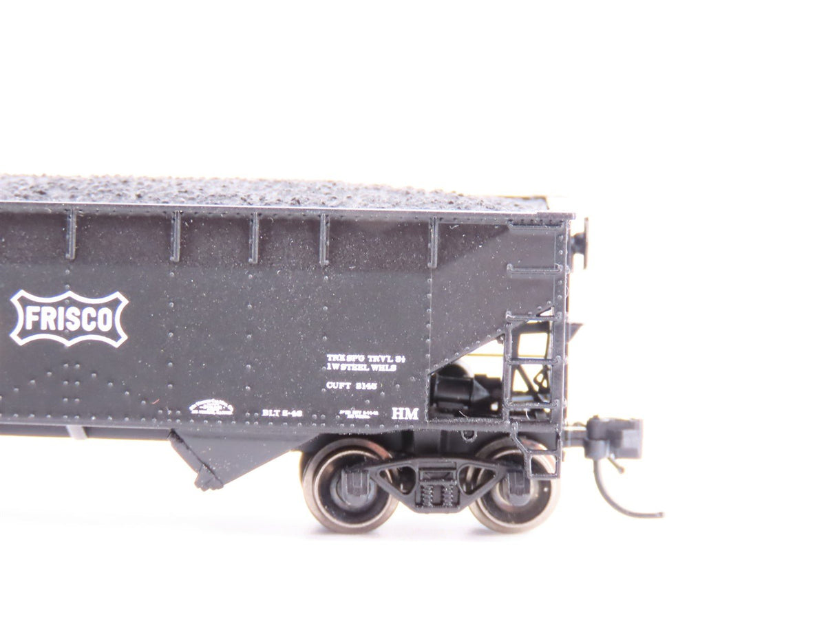 N Scale Bluford Shops #66151 SL-SF Frisco 2-Bay Hopper #90264 w/ Load