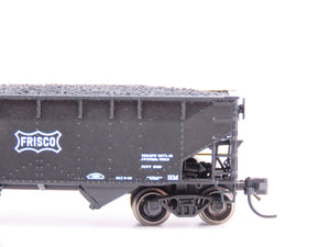 N Scale Bluford Shops #66151 SL-SF Frisco 2-Bay Hopper #90264 w/ Load