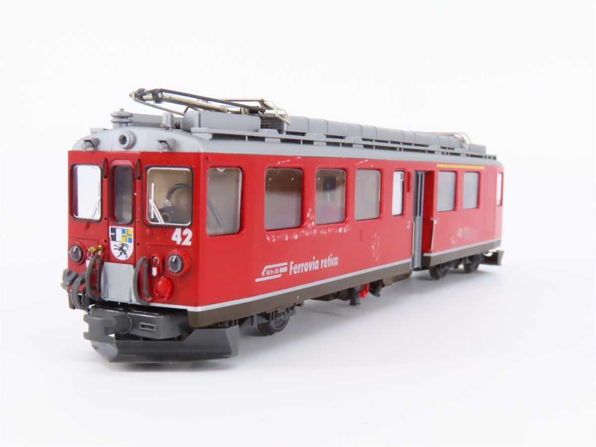 HOm Scale BEMO 1266 192 RhB Rhaetian ABe 4/4 Bernina Railcar Electric #42