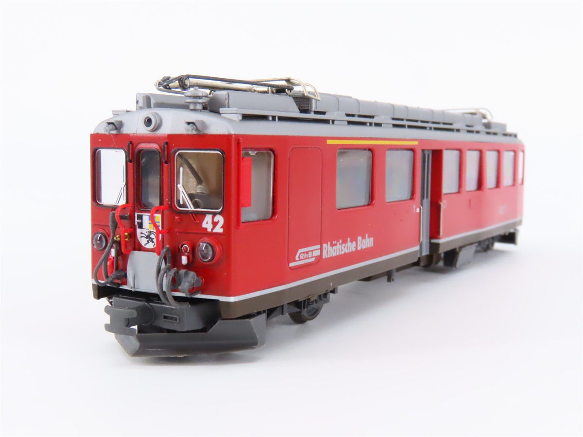 HOm Scale BEMO 1266 192 RhB Rhaetian ABe 4/4 Bernina Railcar Electric #42