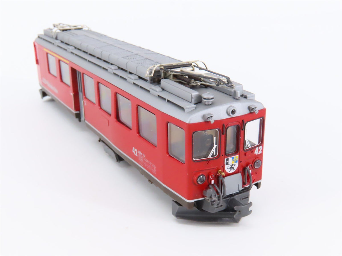 HOm Scale BEMO 1266 192 RhB Rhaetian ABe 4/4 Bernina Railcar Electric #42