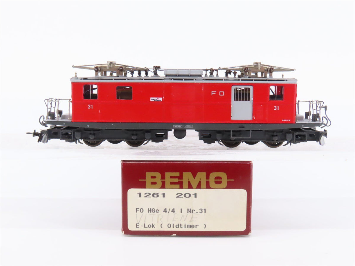 HOm Scale BEMO 1261 201 FO Glacier Express HGe 4/4 I Oldtimer Electric #31