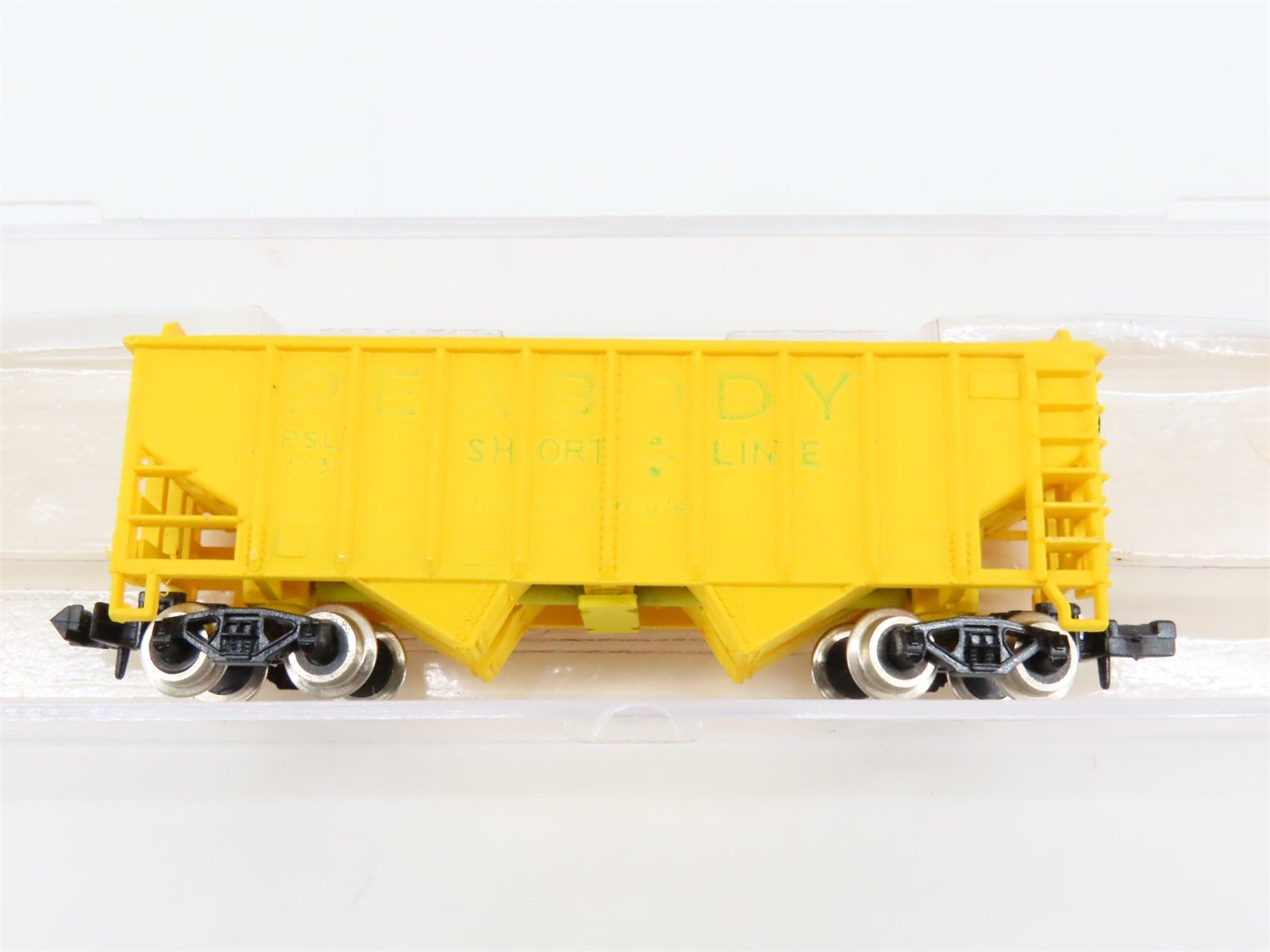 N Scale Life-Like 7745 PSL Peabody Short Line 2-Bay Open Hopper #6631