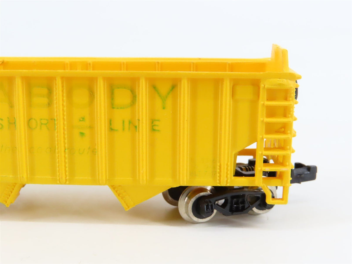 N Scale Life-Like 7745 PSL Peabody Short Line 2-Bay Open Hopper #6631