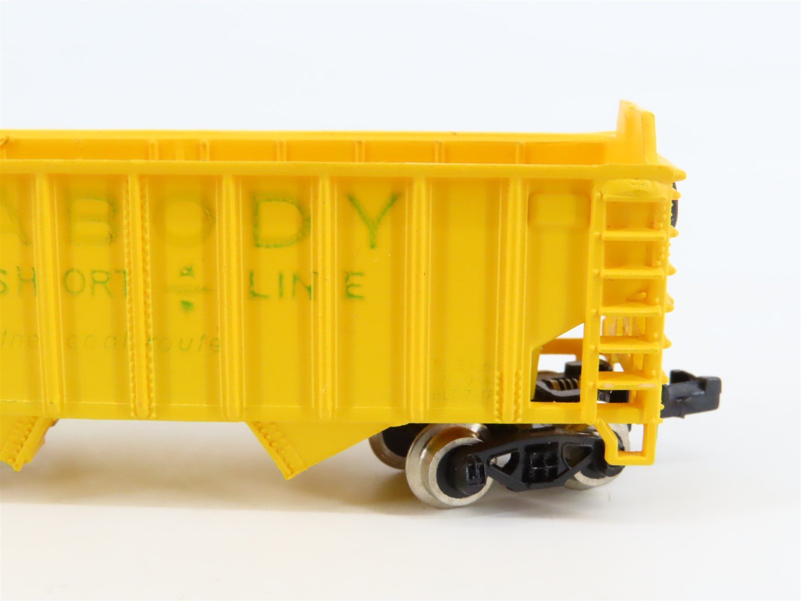 N Scale Life-Like 7745 PSL Peabody Short Line 2-Bay Open Hopper #6631