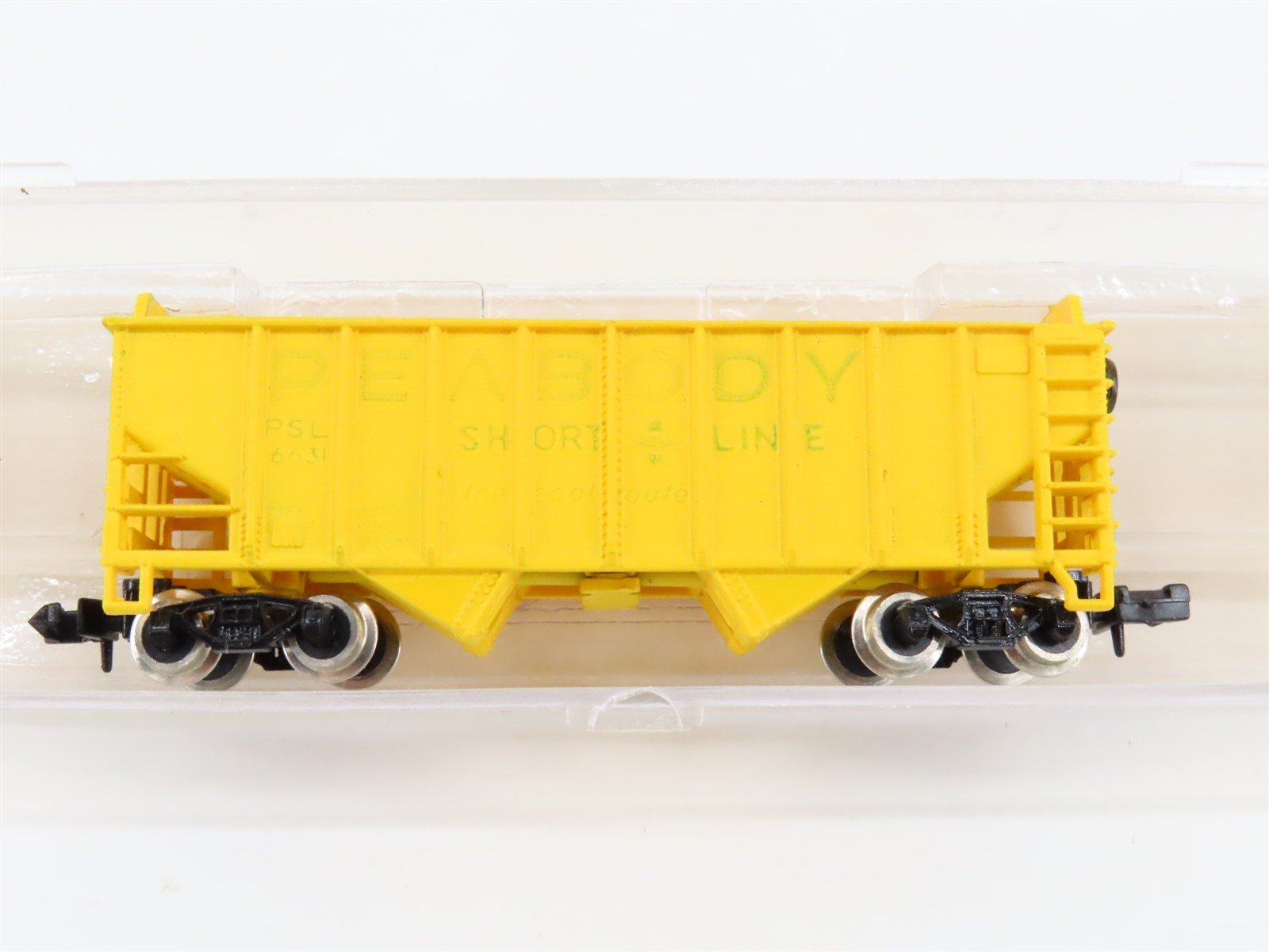 N Scale Life-Like 7745 PSL Peabody Short Line 2-Bay Open Hopper #6631