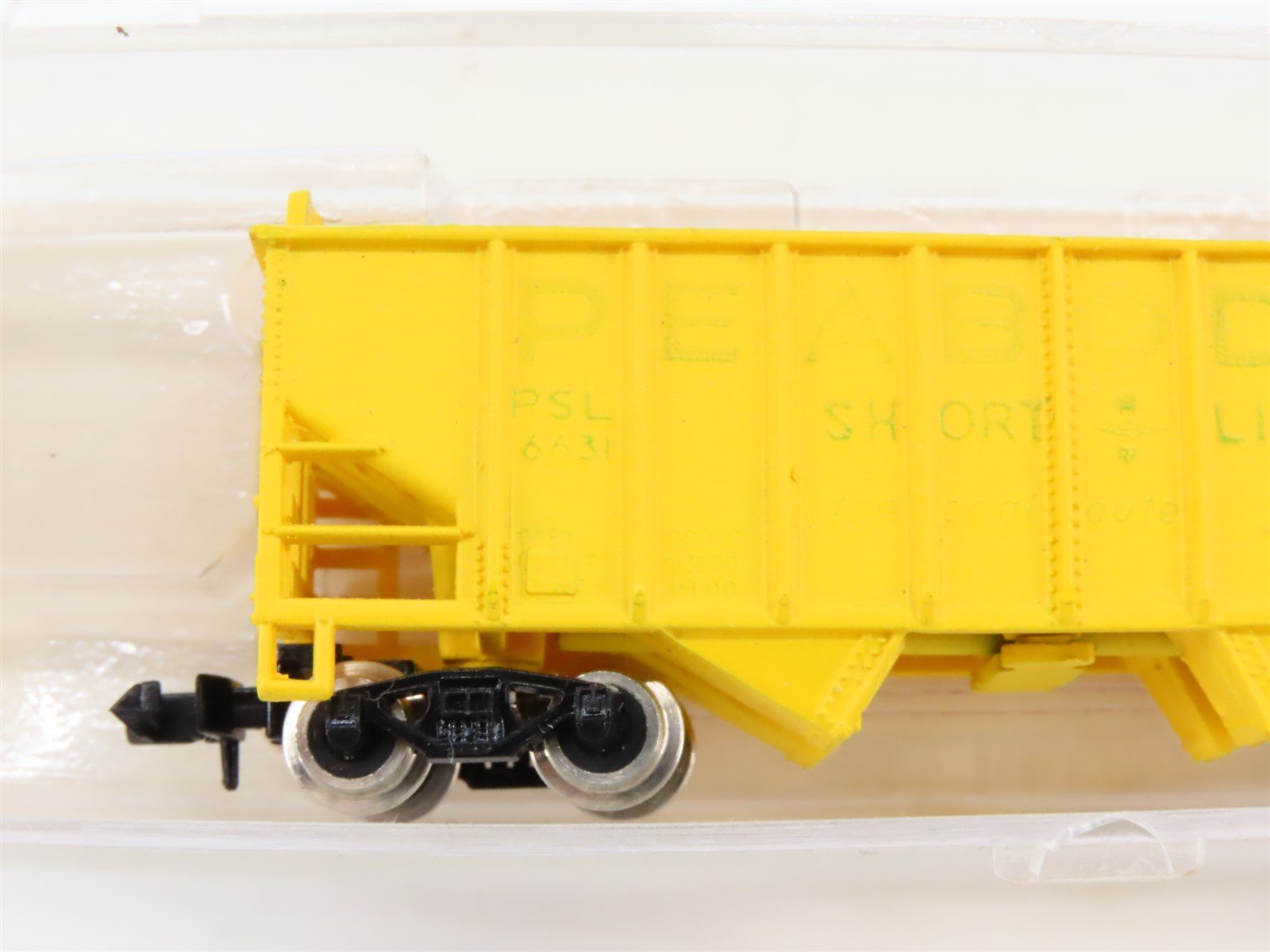 N Scale Life-Like 7745 PSL Peabody Short Line 2-Bay Open Hopper #6631