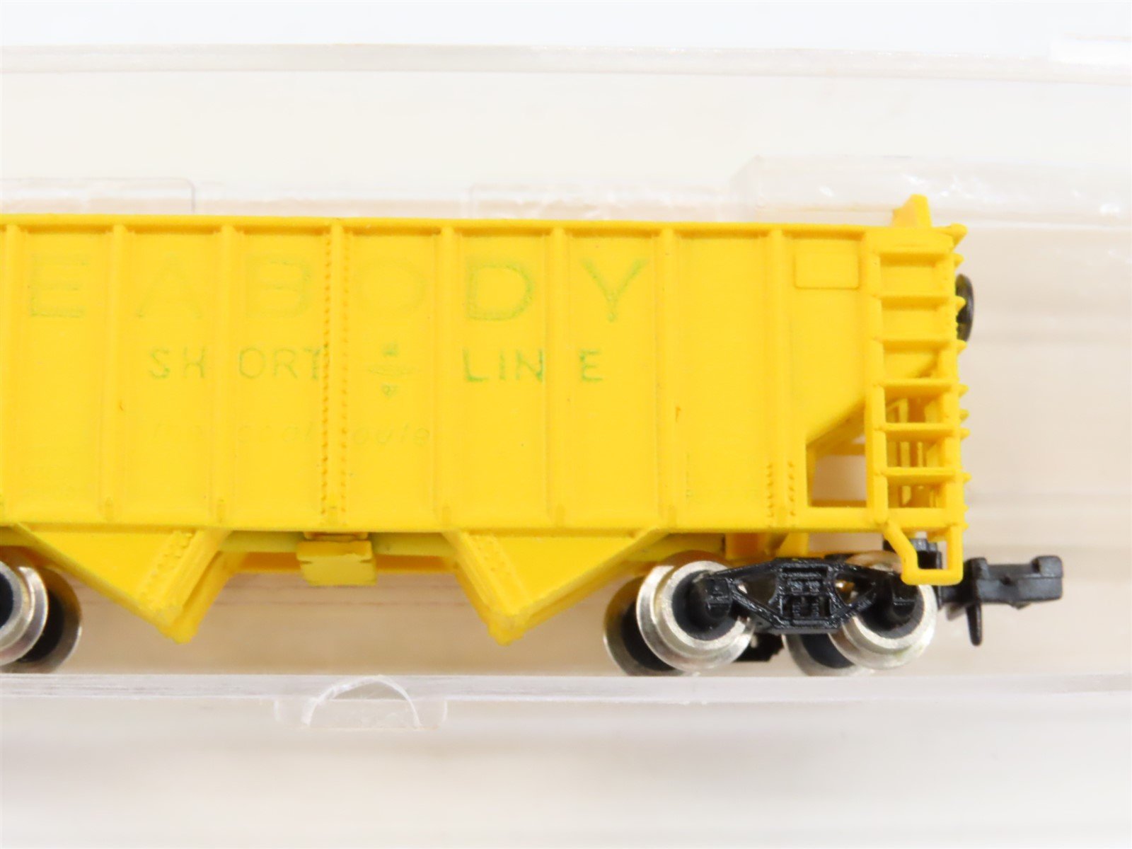N Scale Life-Like 7745 PSL Peabody Short Line 2-Bay Open Hopper #6631