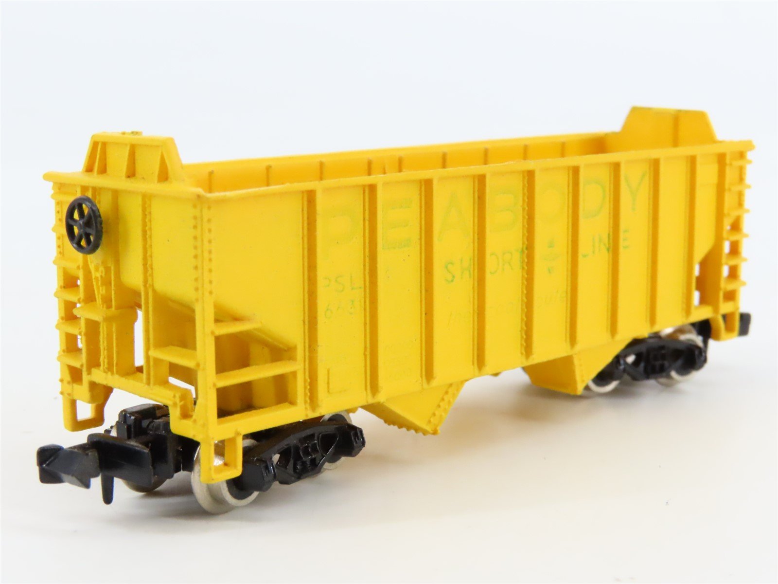N Scale Life-Like 7745 PSL Peabody Short Line 2-Bay Open Hopper #6631