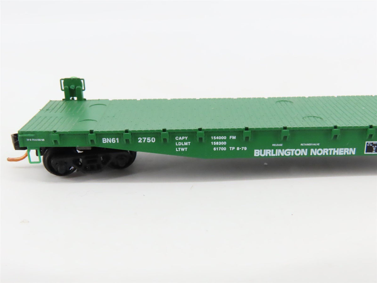 N Scale Micro-Trains MTL 04500200 BN Burlington Northern 50&#39; Flat Car #612750