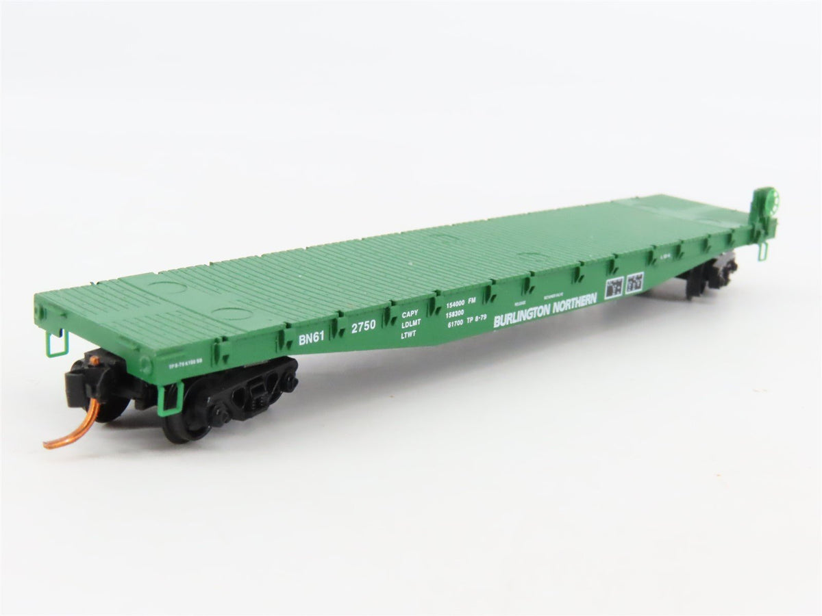 N Scale Micro-Trains MTL 04500200 BN Burlington Northern 50&#39; Flat Car #612750