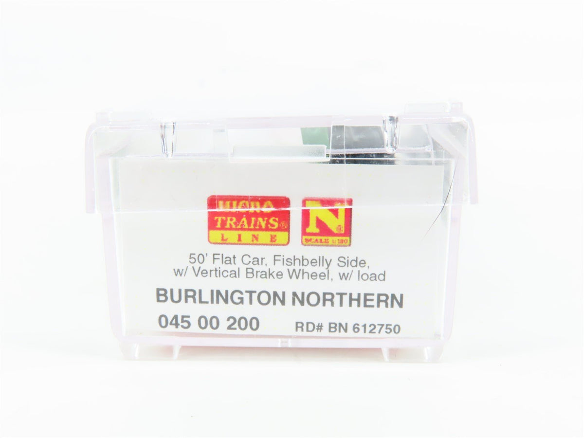 N Scale Micro-Trains MTL 04500200 BN Burlington Northern 50&#39; Flat Car #612750