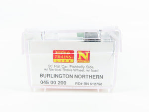 N Scale Micro-Trains MTL 04500200 BN Burlington Northern 50' Flat Car #612750