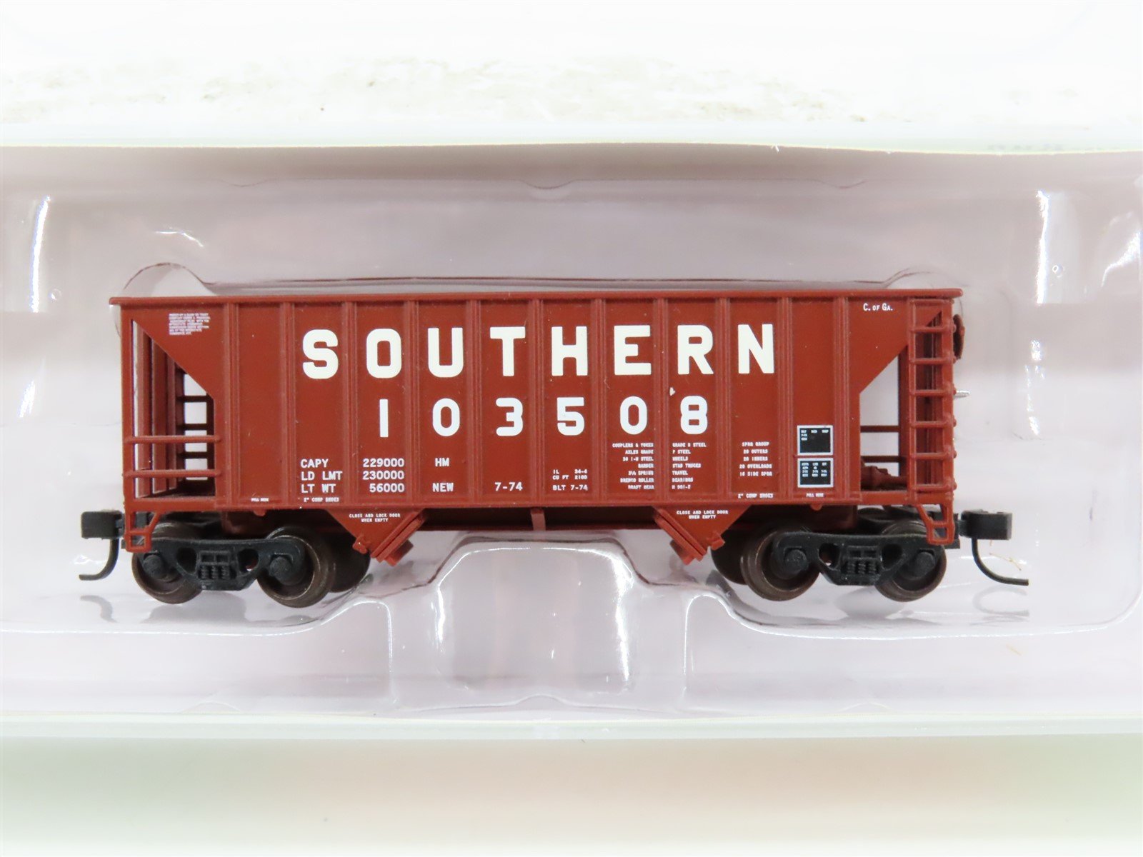 N Scale Walthers 932-50115 SOU Southern Railroad 2-Bay Open Hopper #103508