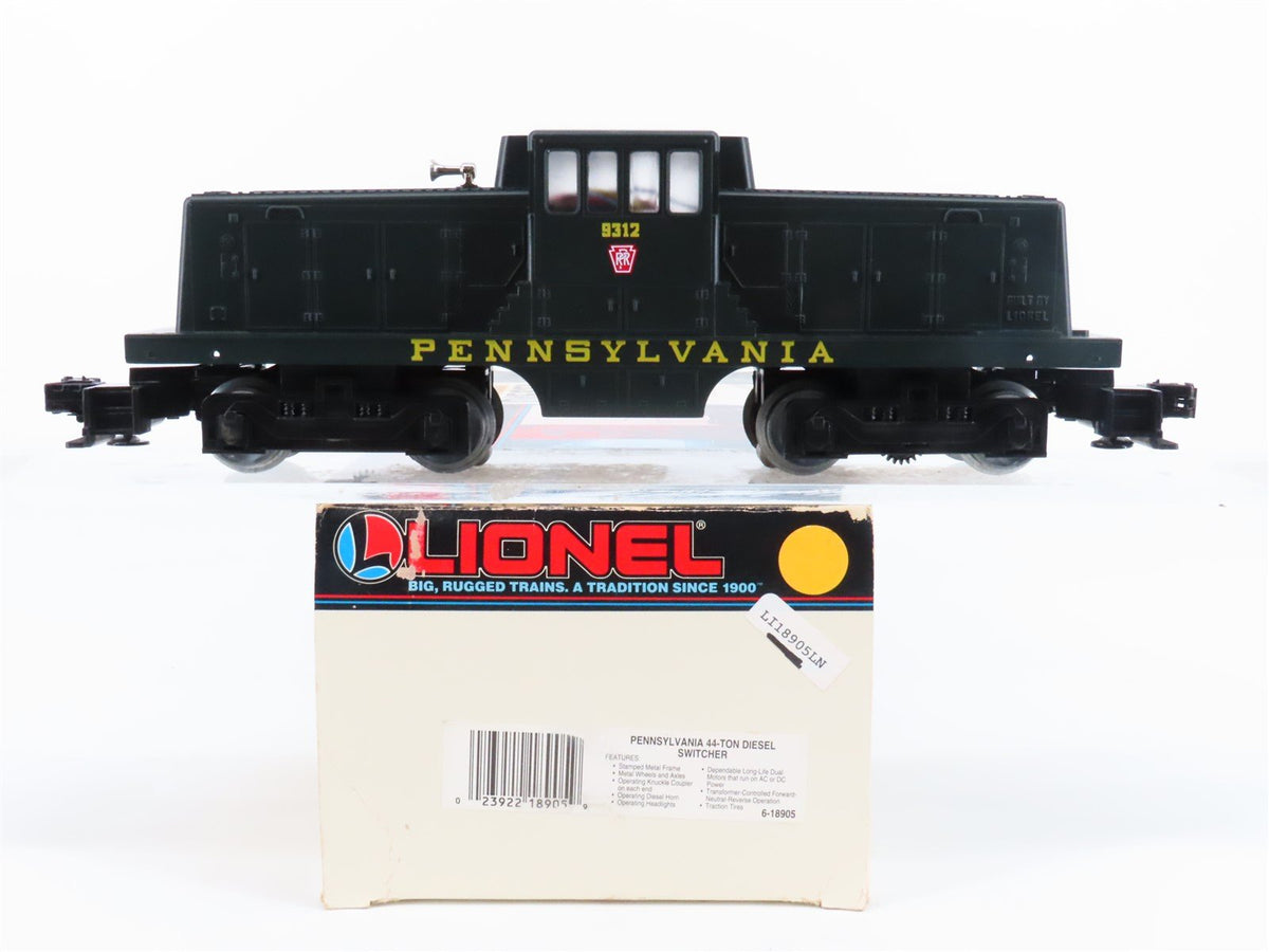 O Gauge 3-Rail Lionel 6-18905 PRR Pennsylvania 44-Ton Diesel Locomotive #9312