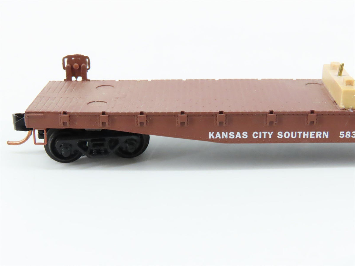 N Scale Micro-Trains MTL 04500290 KCS Kansas City Southern 2 Flat Cars w/ Beam