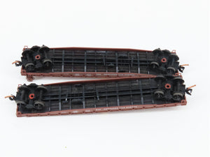 N Scale Micro-Trains MTL 04500290 KCS Kansas City Southern 2 Flat Cars w/ Beam