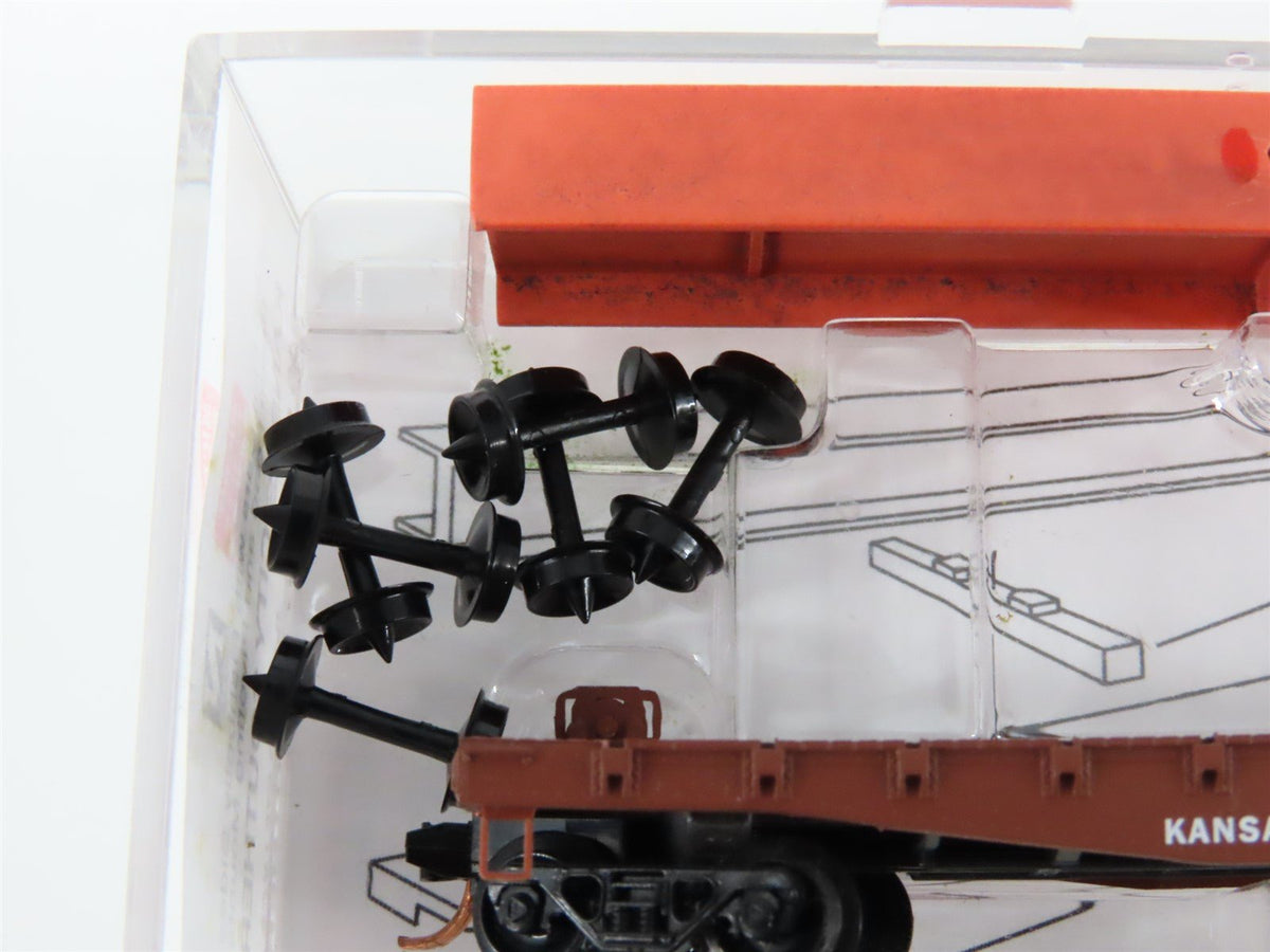 N Scale Micro-Trains MTL 04500290 KCS Kansas City Southern 2 Flat Cars w/ Beam