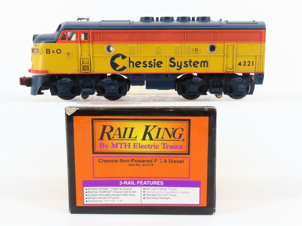 O Gauge 3-Rail MTH 30-2119 B&amp;O Chessie System Diesel Locomotive #4321 Unpowered