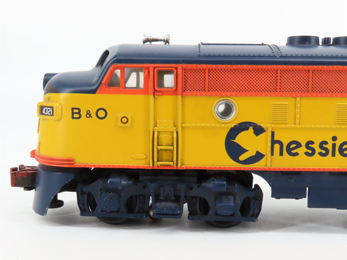 O Gauge 3-Rail MTH 30-2119 B&amp;O Chessie System Diesel Locomotive #4321 Unpowered