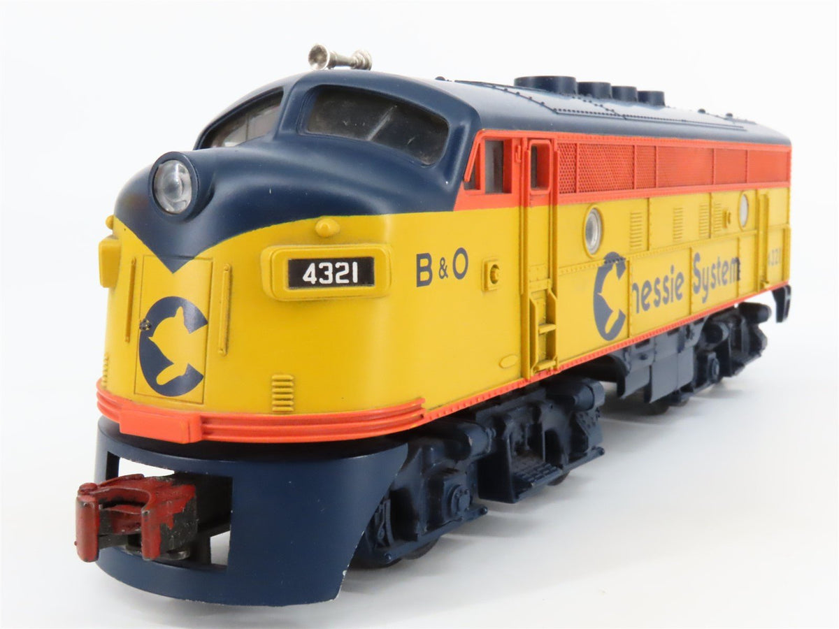 O Gauge 3-Rail MTH 30-2119 B&amp;O Chessie System Diesel Locomotive #4321 Unpowered