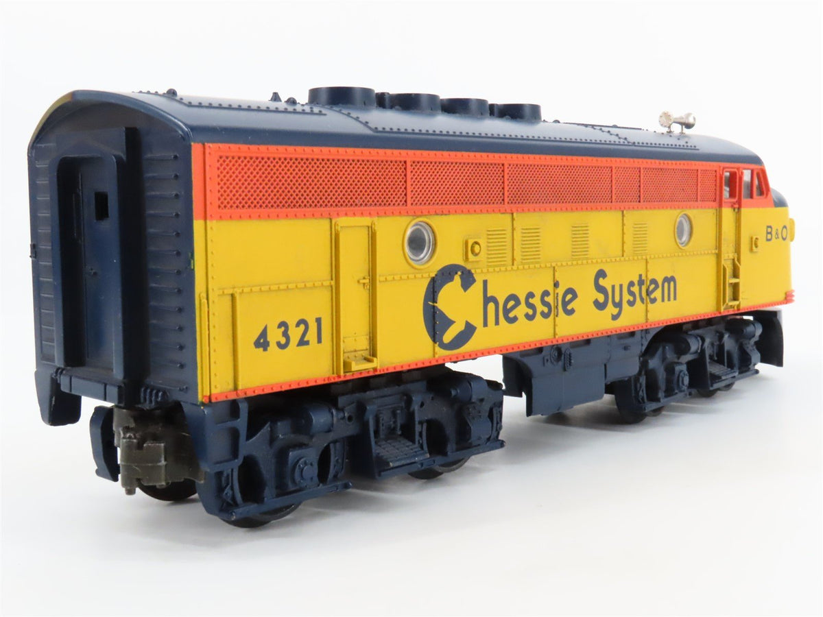 O Gauge 3-Rail MTH 30-2119 B&amp;O Chessie System Diesel Locomotive #4321 Unpowered