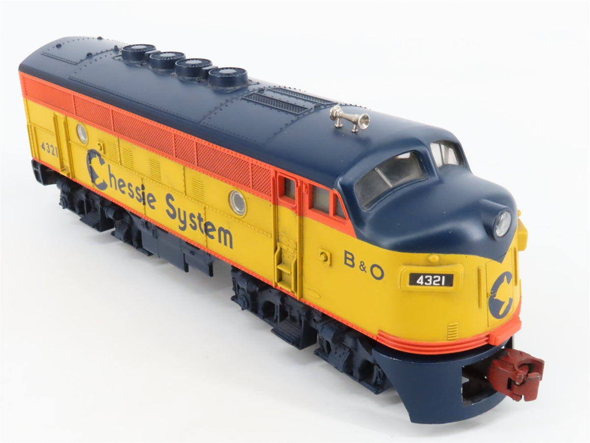 O Gauge 3-Rail MTH 30-2119 B&amp;O Chessie System Diesel Locomotive #4321 Unpowered