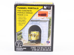 N 1/160 Scale Woodland Scenics C1152 Tunnel Portals - Two Concrete Portals