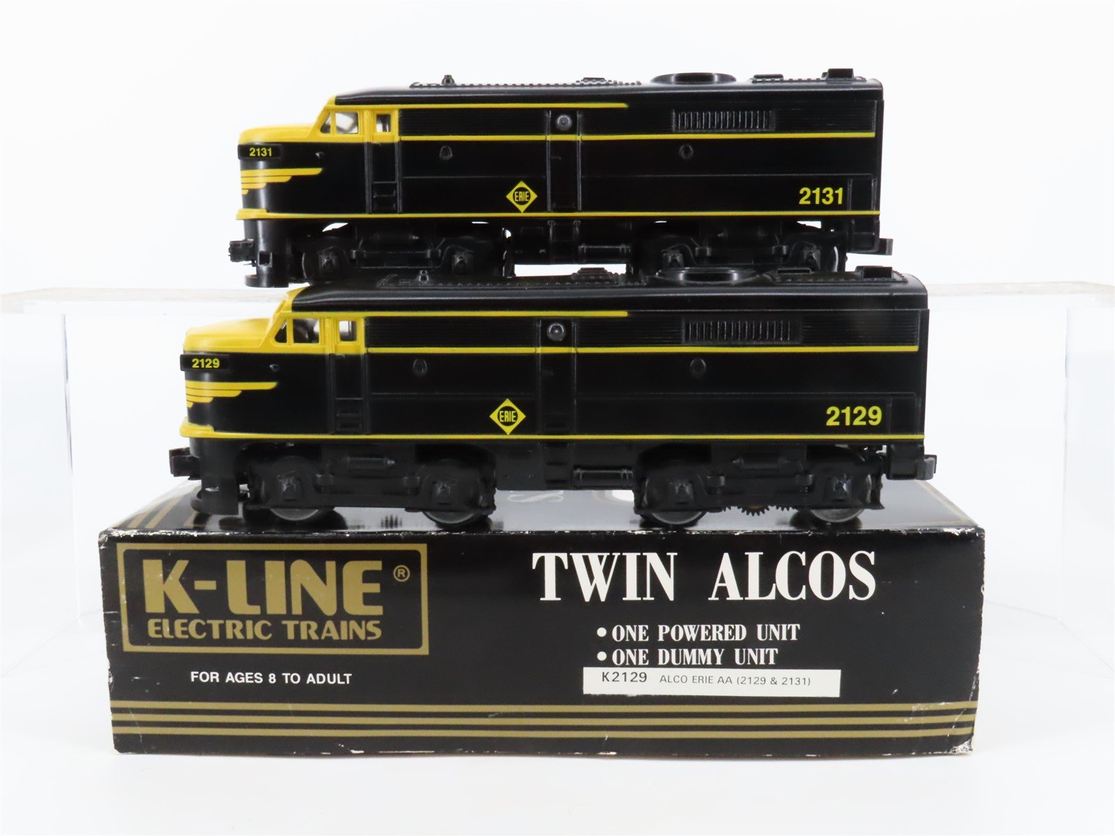 O Gauge 3-Rail Lionel K-Line K2129 Erie Alco A/A Diesel Locomotive Set