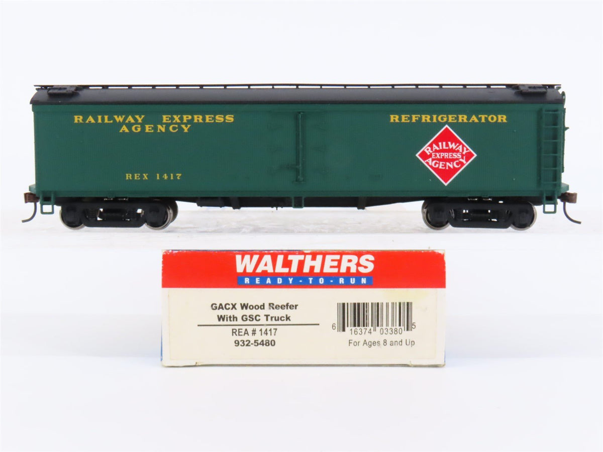 HO Scale Walthers 932-5480 REX Railway Express Agency Wood Reefer #1417