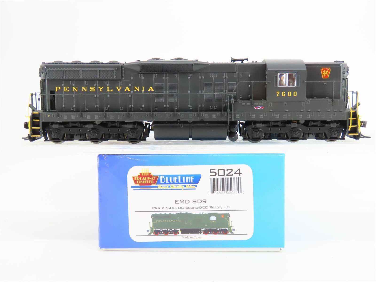 HO Broadway Limited BLI 5024 PRR Pennsylvania SD9 Diesel Loco #7600 w/ Sound