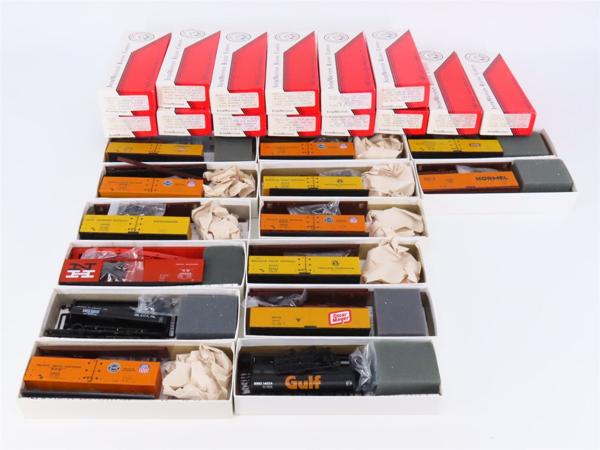 HO LOT of 14 InterMountain WFE/ART/PFE/&amp; More Box Car, Reefer &amp; Tank Car Kits