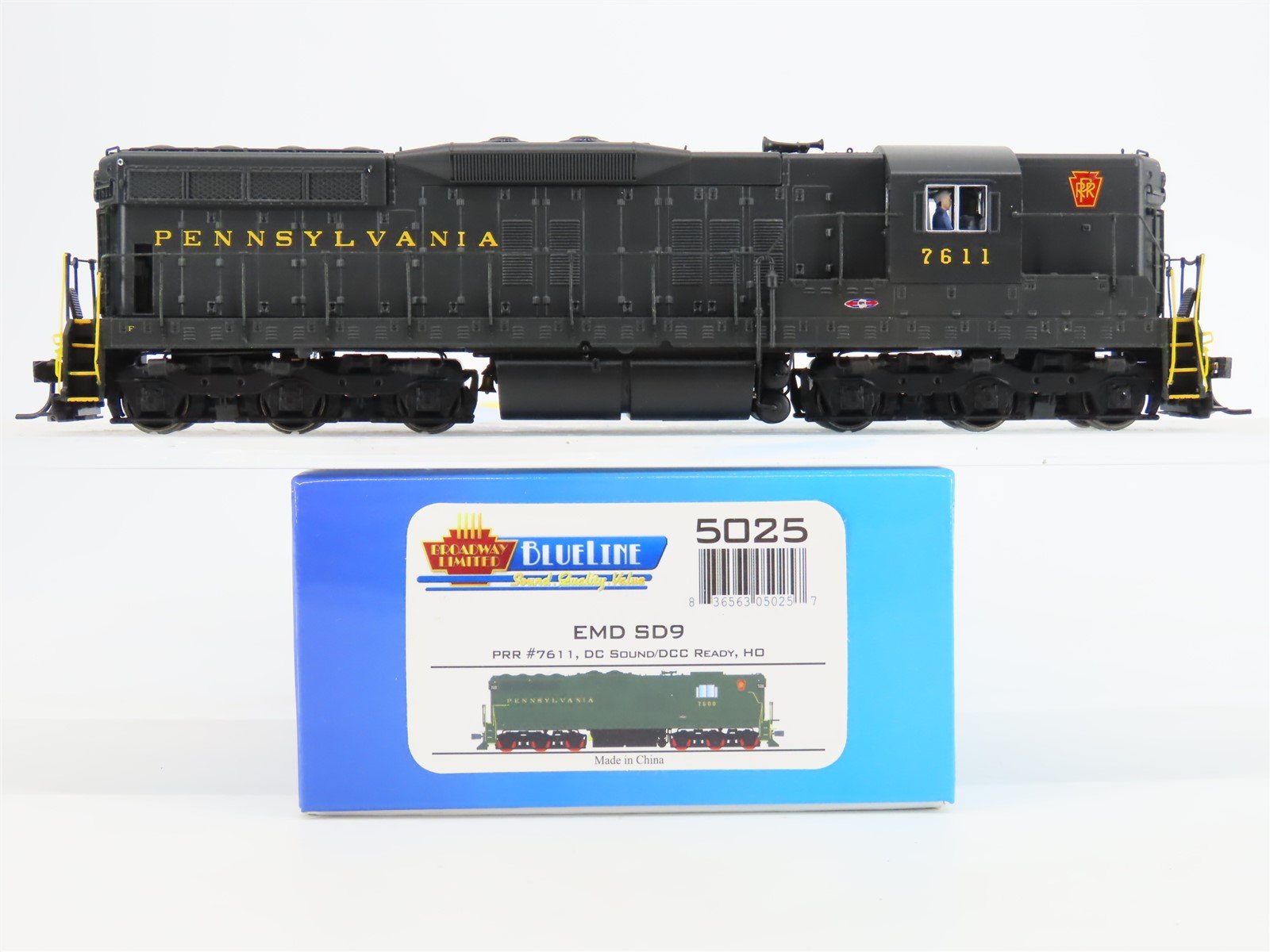 HO Broadway Limited BLI 5025 PRR Pennsylvania SD9 Diesel Loco #7611 w/ Sound