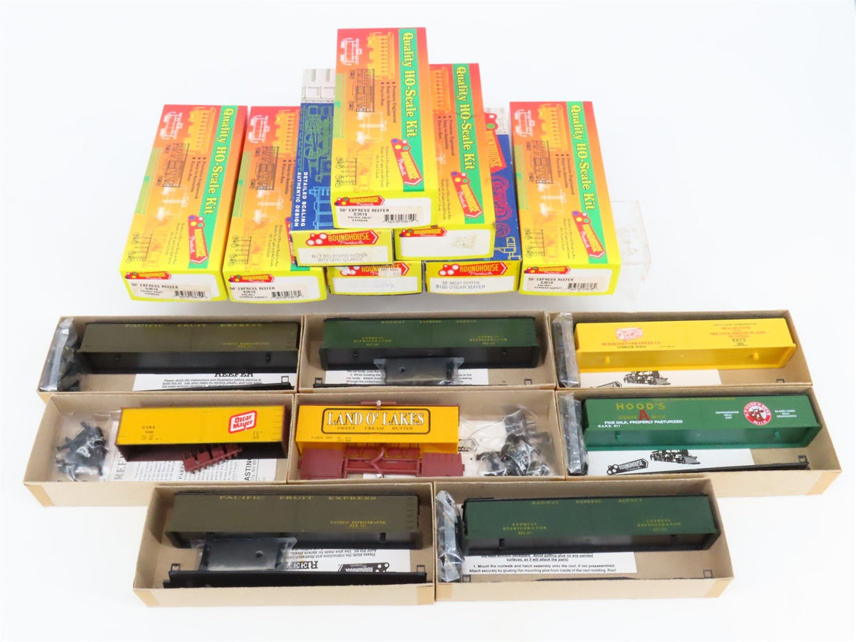 Lot of 8 HO Scale Roundhouse Kits Assorted Billboard &amp; Express Reefers