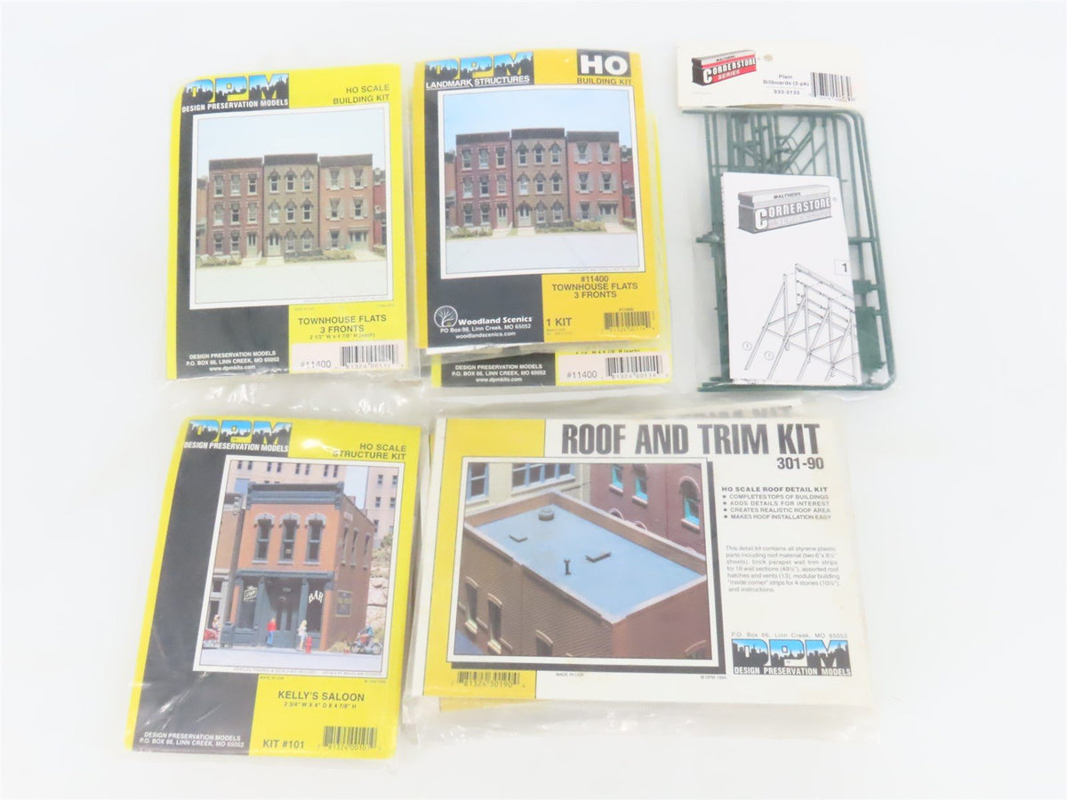 Lot of 12 HO Scale DPM &amp; Walthers Cornerstone Building &amp; Accessory Kits