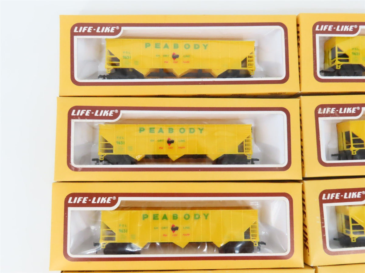 HO Scale Life-Like #8435 PSL Peabody Short Line 3-Bay Open Hopper #9631 12-Pack