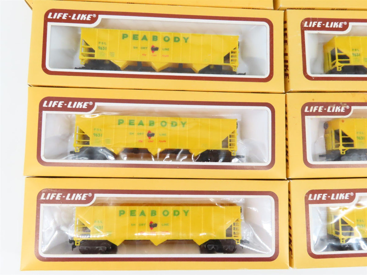 HO Scale Life-Like #8435 PSL Peabody Short Line 3-Bay Open Hopper #9631 12-Pack