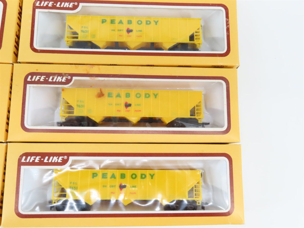 HO Scale Life-Like #8435 PSL Peabody Short Line 3-Bay Open Hopper #9631 12-Pack