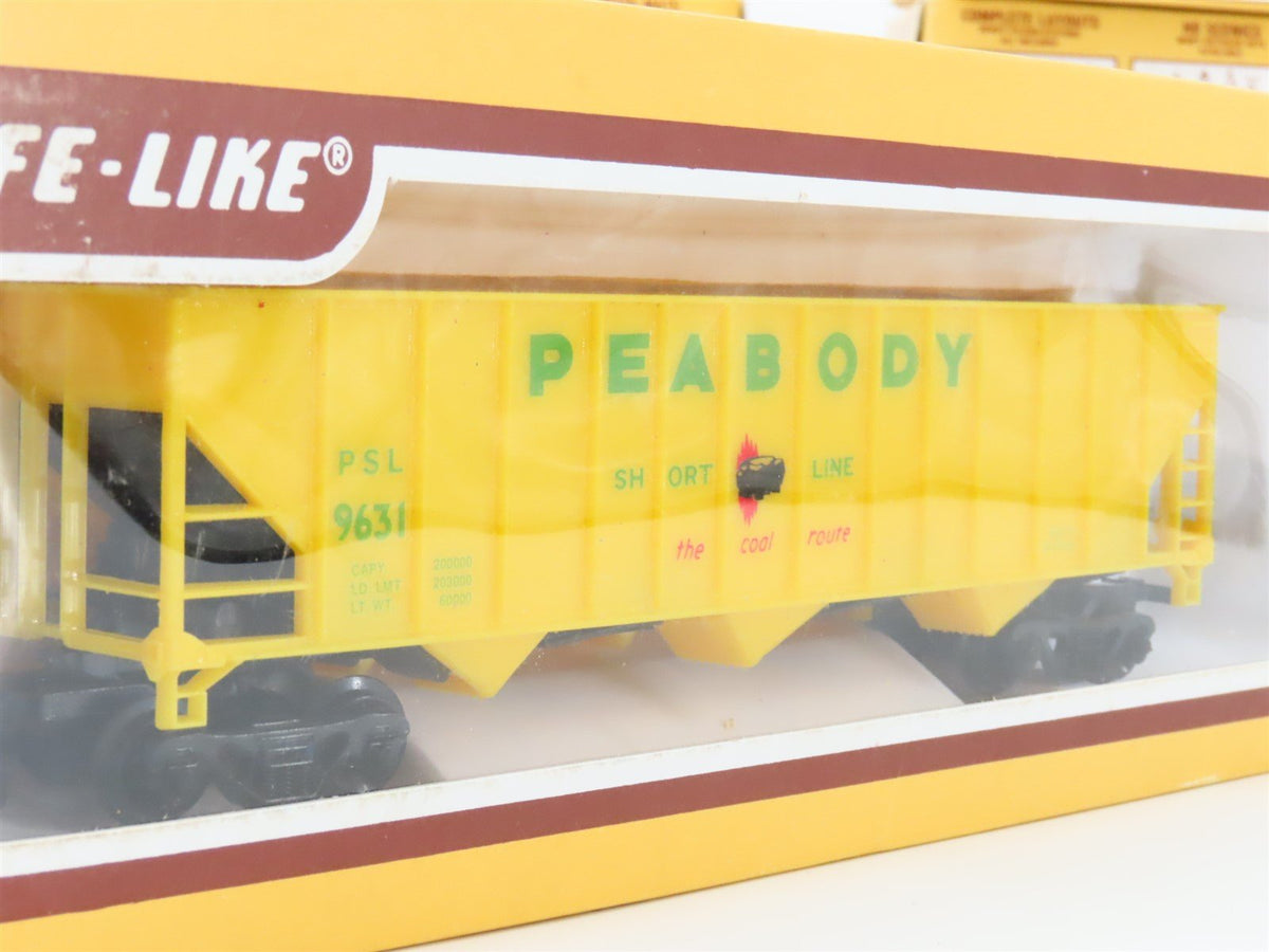 HO Scale Life-Like #8435 PSL Peabody Short Line 3-Bay Open Hopper #9631 12-Pack